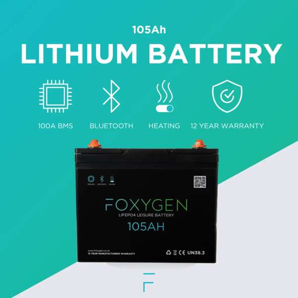 Foxygen 105Ah Lithium Battery with Bluetooth & Heating - Image 4