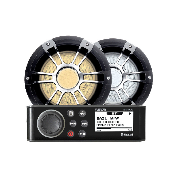 Fusion RA70 / FL652SPC Sports Chrome Stereo System Bundle