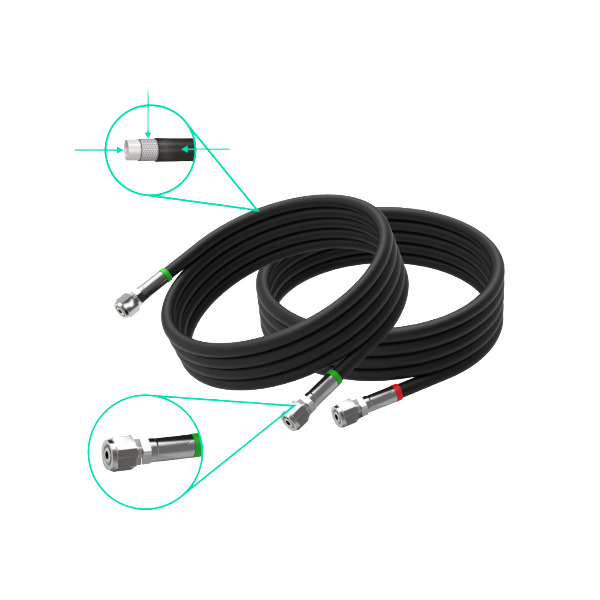 Glydus CT-1.0 Hydraulic Hose With Crimped End Connectors - 5/16in - 2x1.0m Glydus CT-1.0 Hydraulic Hose With Crimped End Connectors - 5/16in - 2x1.0m