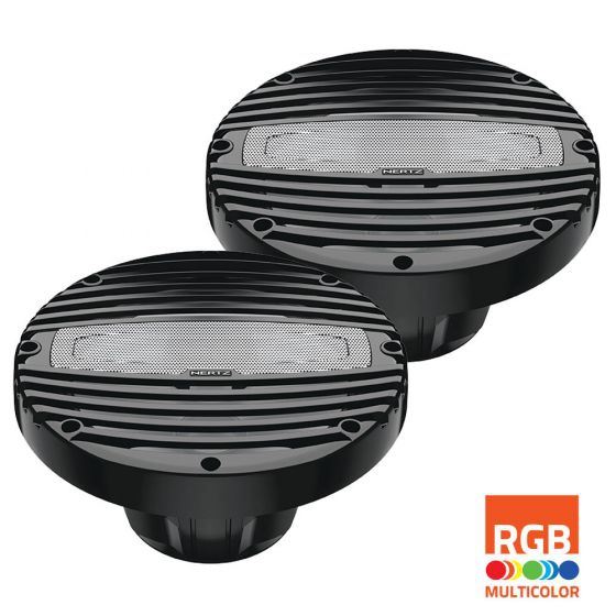 Hertz HMX 8-LD-C - 8 Inch Speakers Black RGB LED 200W Pair
