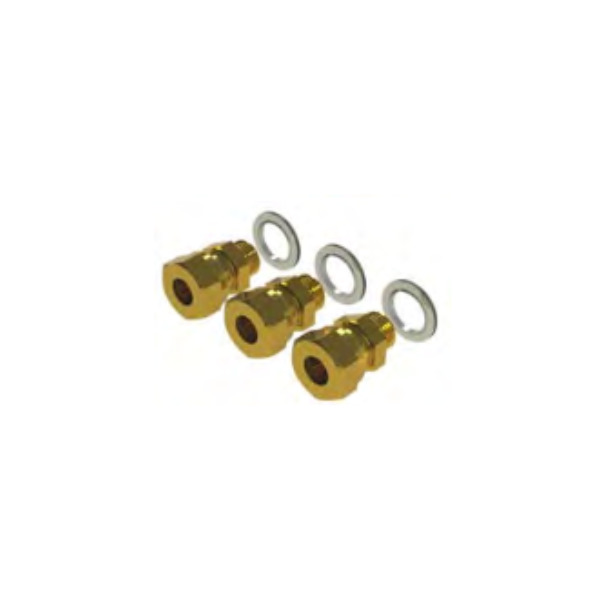 Hy-Pro R2377-10P G1/4 BSP to 10mm Pipe Adaptor Set c/w Olive - 3-Pack