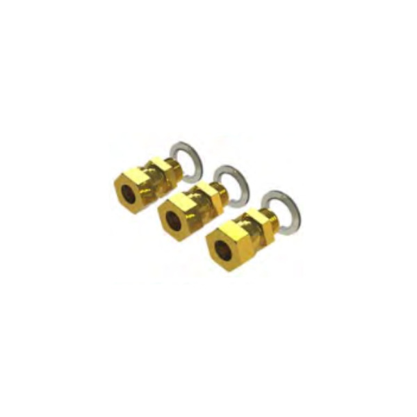 Hy-Pro R2377-38P G1/4 BSP to G3/8 Pipe Adaptor Set c/w Olive - 3-Pack