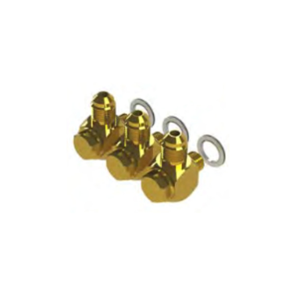 Hy-Pro R2377-58E G1/4 BSP to G5/8 SAE Elbow Adaptor Set - 45 Deg Flare - 3-Pack
