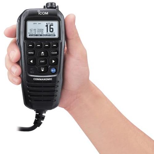 Icom HM 195G Command Mic GPS Model Black HM 195G 
