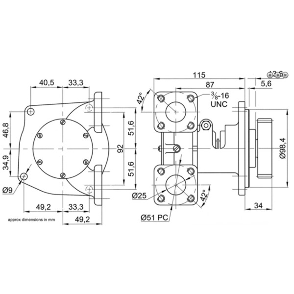 Jabsco 10970 Engine Cooling Pump - Bronze - Size 40 - Flange Mounted - 3/4in Square Flanged Ports - Image 4 Jabsco 10970 Engine Cooling Pump - Bronze - Size 40 - Flange Mounted - 3/4in Square Flanged Ports - Image 4