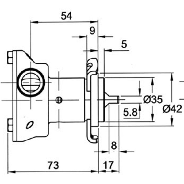 Jabsco 29460-1631 Engine Cooling Pump - Bronze - Size 20 - Flange Mounted - 20mm Hose Ports - Image 2