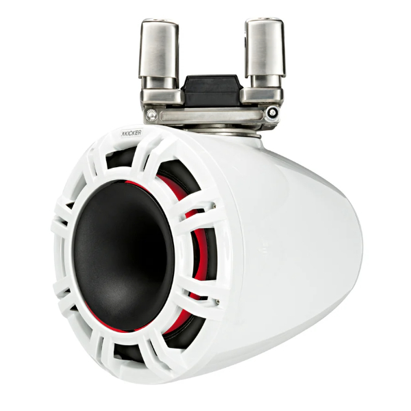 Kicker KA44KMTC94W Marine Horn Loaded Coaxial Tower Speaker System c/w LED - 9 Inch / 230mm - White