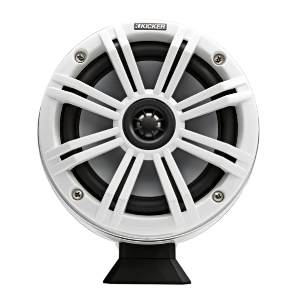 Kicker KA46KMFC65W Flat Mount Tower Coaxial Speaker System c/w LED - 6.5 Inch / 165mm - White - Image 2