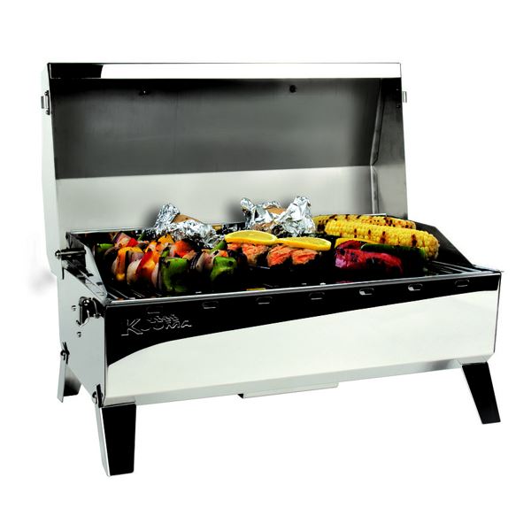 thumbnail image 2 of Camco Kuuma Stow N Go 160 Marine RV Boat Barbecue Gas Grill – 58133 Stainless 2 of 5