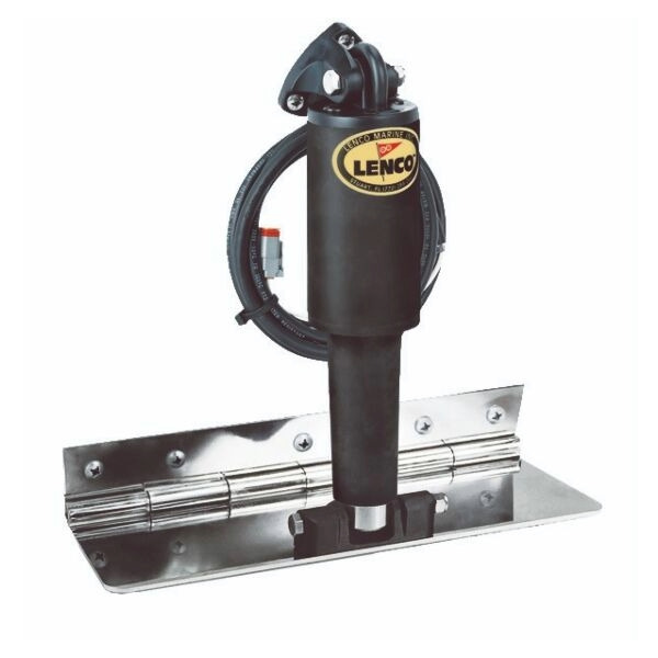 Lenco XDS Electro-Polished Trim Tab Kit - No Switch - 4in x 12in / 10.16 x 30.48cm