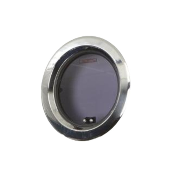 Lewmar Round Portlight - Stainless Steel / Grey Acrylic - Dia 296mm - Grey Handles