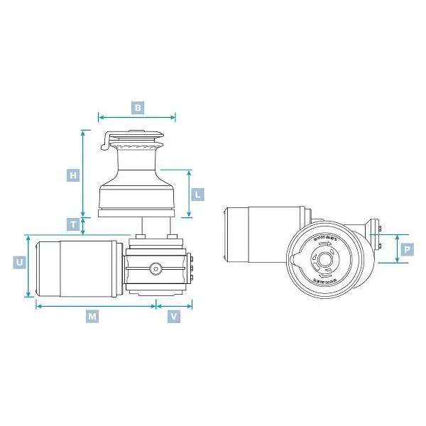 Lewmar Ocean 44ST Winch 12V Electric Conversion Kit - Image 2