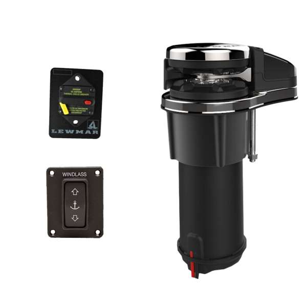 Lewmar VX1L GO Vertical Windlass - 12V / 800W - 6/7mm DIN / ISO Gypsy - Extended Kit