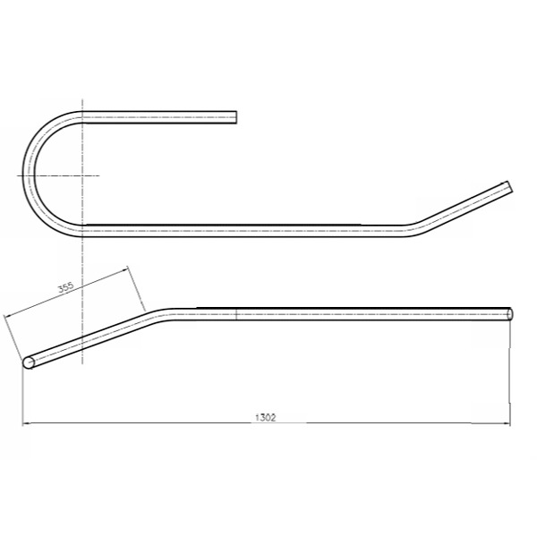 Lewmar Guardrail Kickback Endguard STBD Lewmar Guardrail Kickback Endguard STBD