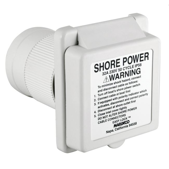 Marinco 32A Inlet Watertight Standard EZ Lock Marinco 32A Inlet Watertight Standard EZ Lock