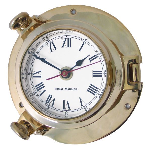 Meridian Zero Porthole Clock - Small - Brass