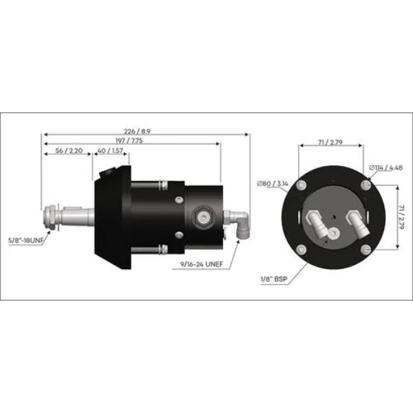 Multiflex HP-16 Flush Mount Hydraulic Helm Pump - 16cc / 0.9ci - Image 3