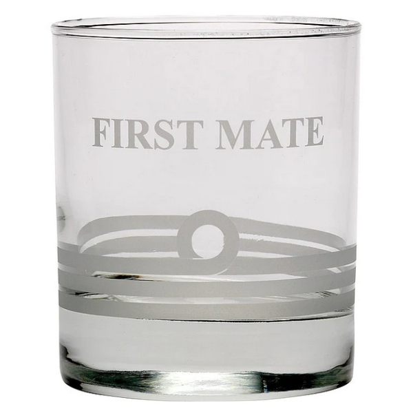 Nauticalia Glass Whisky Tumbler -  First Mate - 260ml