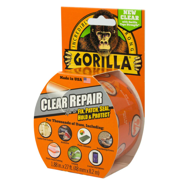 Gorilla Crystal Clear Waterproof Repair Tape - 8.2m Gorilla Crystal Clear Waterproof Repair Tape - 8.2m