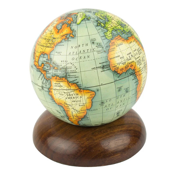 Nauticalia Globe on Wooden Pedestal - 12cm Nauticalia Globe on Wooden Pedestal - 12cm