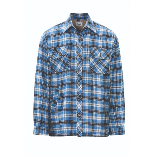 Nauticalia Sherpa Fleece Lined Padded Shirt- Blue- xx large