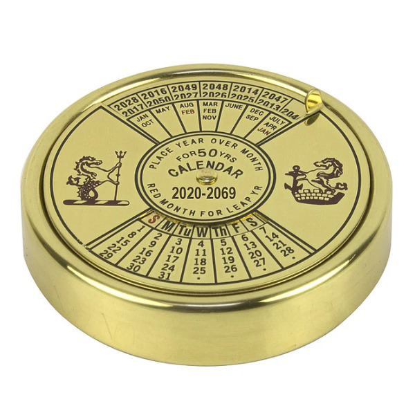 Nauticalia Brass 50-Year Calendar Paperweight