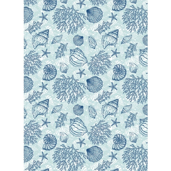 Nauticalia Tea Towel - Shells and Coral - 71x51cm