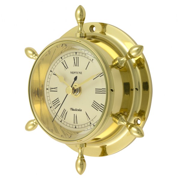 Nauticalia Brass Neptune Clock