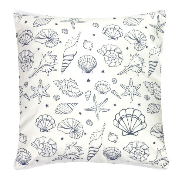 Nauticalia Seashells Cushion- white- 40x40cm