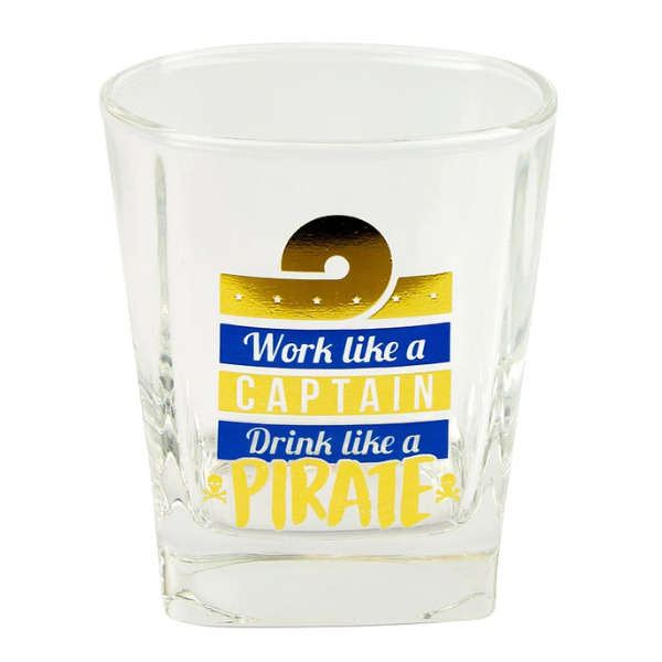 Nauticalia Glass Tumbler - Work like a Captain - 235ml Nauticalia Glass Tumbler - Work like a Captain - 235ml