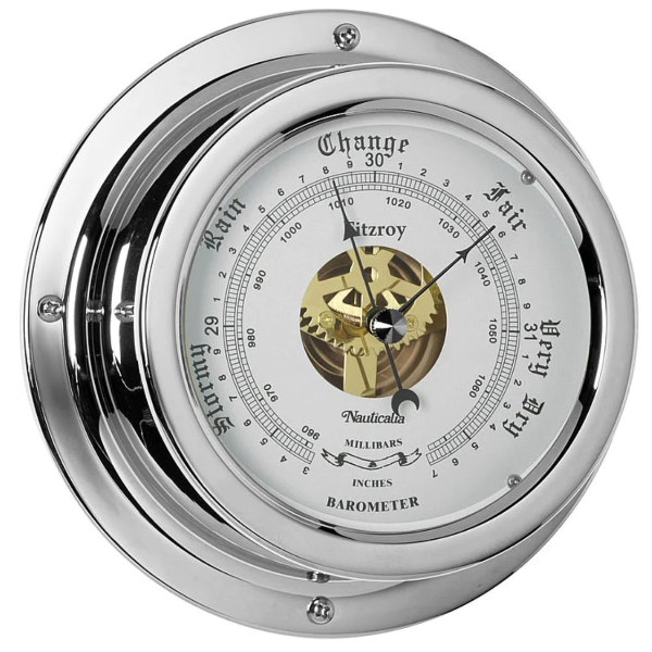 Nauticalia Fitzroy Barometer - QuickFix - Chrome-Plated - 6 Inch
