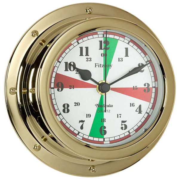 Nauticalia Fitzroy Radio Silence Clock - QuickFix - Brass - 6 Inch