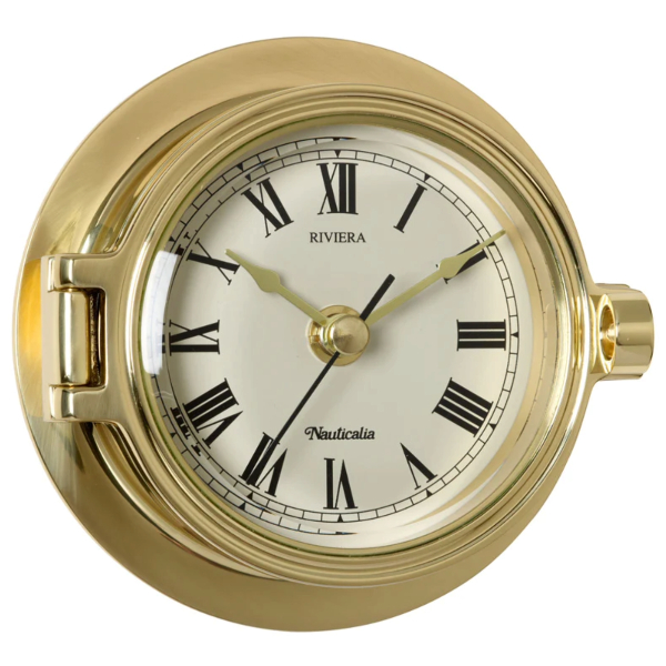 Nauticalia Riviera Clock - QuickFix - Brass - 4 Inch