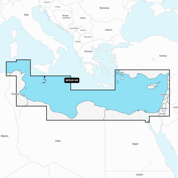 Navionics Platinum Plus Regular - Mediterranean Sea Southeast - EU016R - SD Card