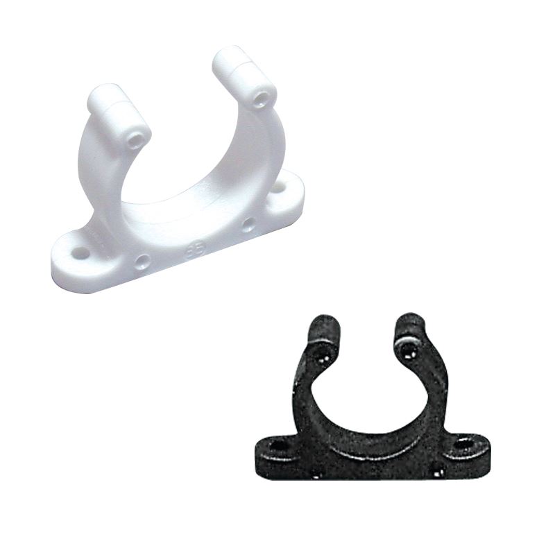 Nuova Rade Plastic Support Clip. Screwed. Ø15mm. Black