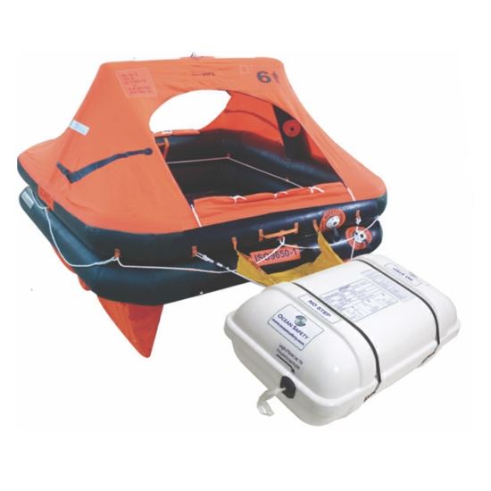 Ocean Safety Charter ISO96501 6 Man Canister Liferaft (RAF0815)