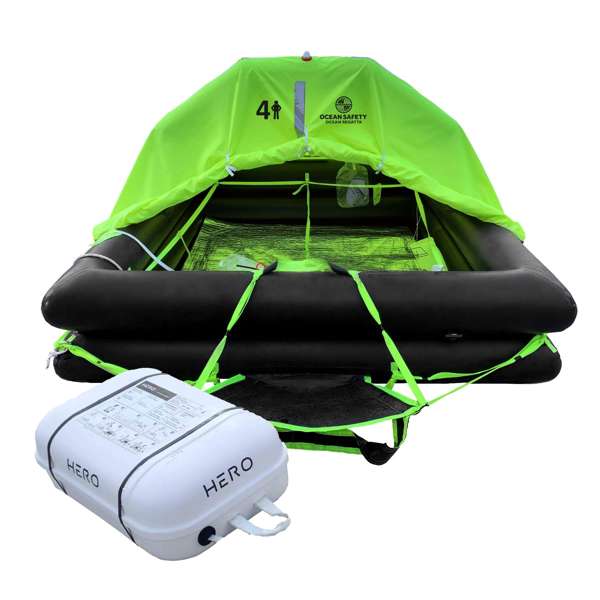 Ocean Safety Regatta ISO9659 4 Man Liferaft With Canister <24 Hour Pack