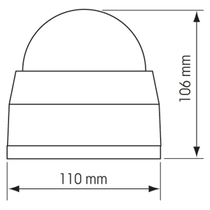 Plastimo Mini-B Compass Dimensions
