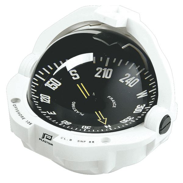 Plastimo Offshore 135 White with Black Flat Card