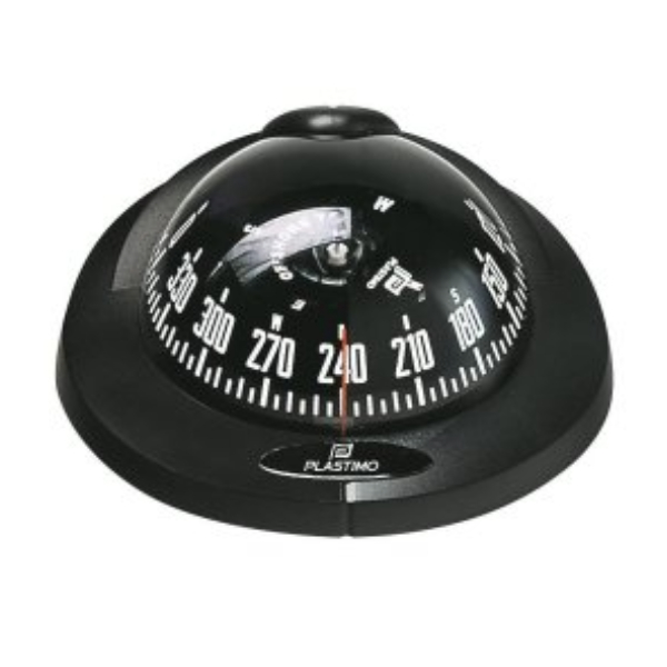Plastimo Offshore 75 Compass Black - Black Card - Flush Mount - Horizontal - Zone C