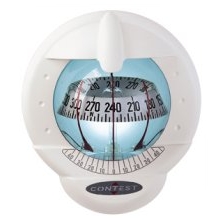 Plastimo Contest 101 Compass White - White Card. For Inclined Bulkhead