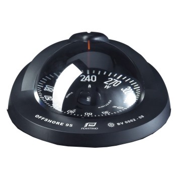 Plastimo Offshore 95 Compass Black with Flat Card. Flush Mount