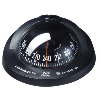 Plastimo Offshore 95 Compass Black with Conical Card. Flush Mount
