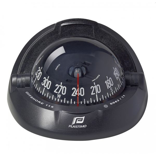 Plastimo Offshore 115 Compass Black with Black Conical Card
