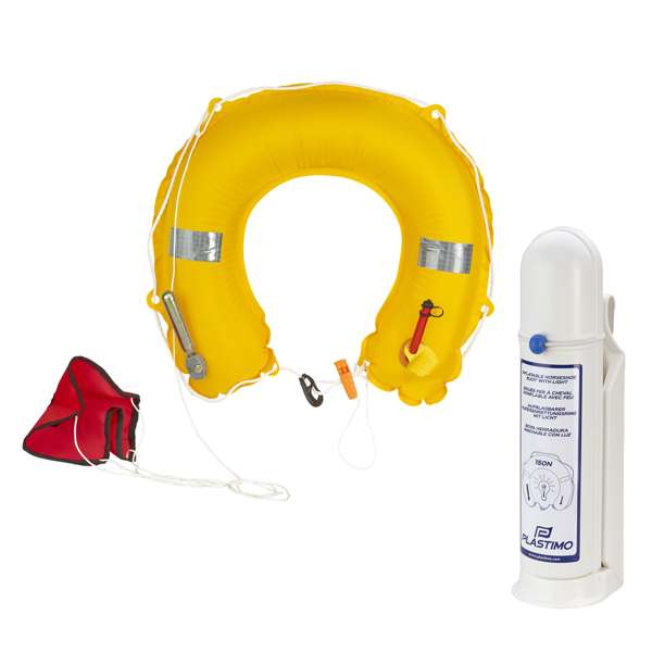 Plastimo Inflatable Horseshoe Buoy with White Canister (No Light)