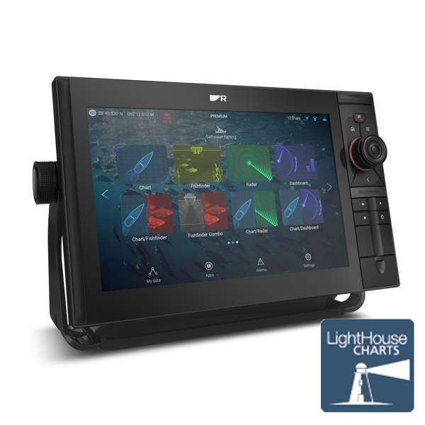 Raymarine Axiom2 Pro 12 RVM HybridTouch 12 Inch Display With 1kW Sonar, DV, SV and RealVision 3D (No Transducer) With Mediterranean LightHouse Chart