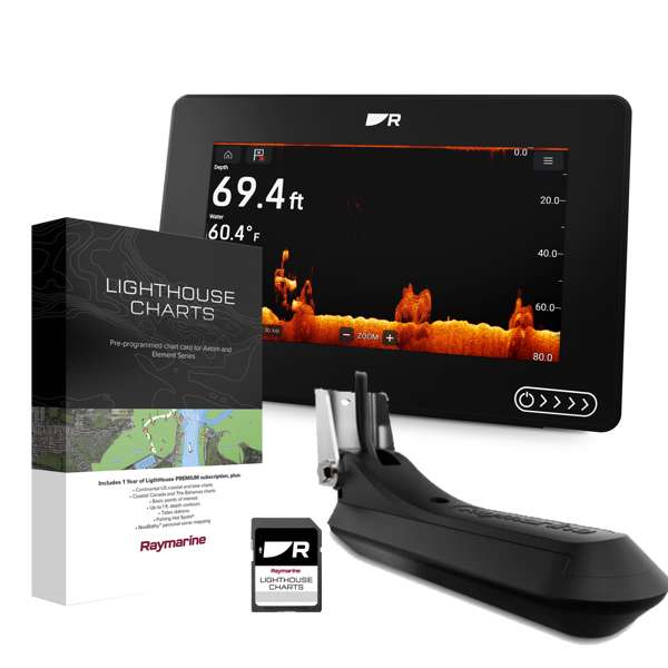 Raymarine Axiom 2 RV 7" Chartplotter with RealVision 3D Sonar With RV-100 Transducer & Western European Charts