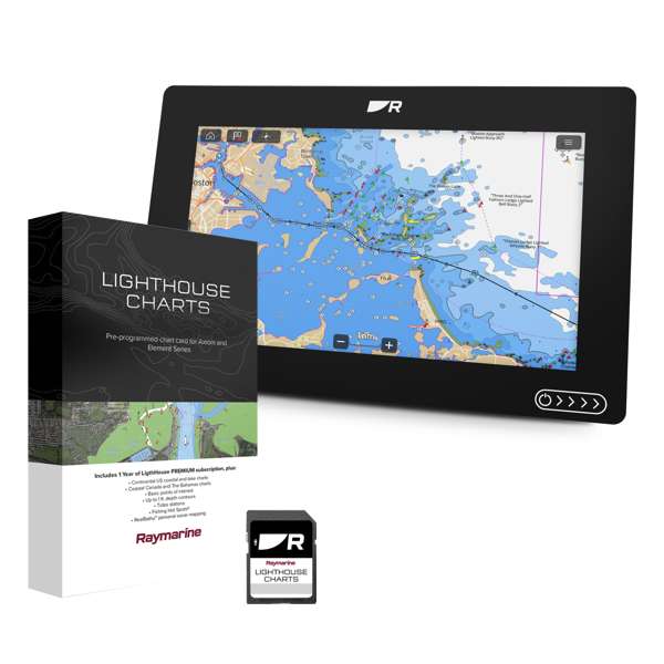 Raymarine Axiom 2 9" Chartplotter & Western European LightHouse Chart