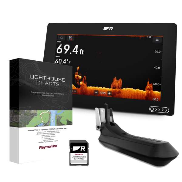 Raymarine Axiom 2 RV 9" Chartplotter with RealVision 3D Sonar With RV-100 Transducer & Western European Charts