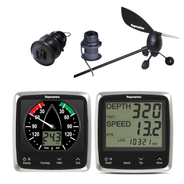 Raymarine i50 Tridata & i60 Wind Instrument Pack c/w Short Arm Wind MHU and P319/ST900 Txds